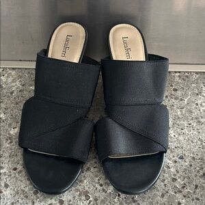 Black Slip-On Crossover Mule